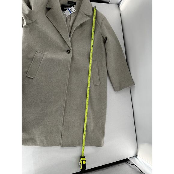 CoffeeShop Trench Coat Single Breasted Sz XL Walker Grey Minimalist Normcore - Picture 11 of 14